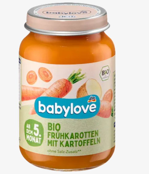 【dm】Gemüse Frühkarotten mit Kartoffel ab dem 5. Monat, 190 g