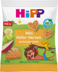 【dm】Kindersnack Mini Hafer-Herzen Butterkeks-Vanille, ab 1 Jahr, 40 g