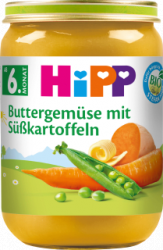 【dm】Gemüse Buttergemüse mit Süßkartoffeln ab dem 6. Monat, 190 g