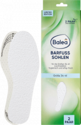 【dm】Einlegesohlen Barfuß weiß, Gr. 34-41 (2 Paar), 4 St
