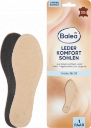 【dm】Einlegesohlen Leder, Gr. 38/39 (1 Paar), 2 St
